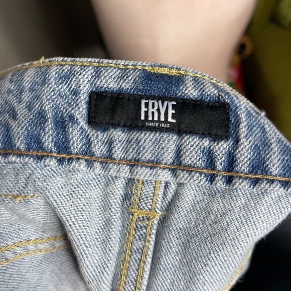 Frye Front Slit Denim Jean Skirt - Picture 7 of 11